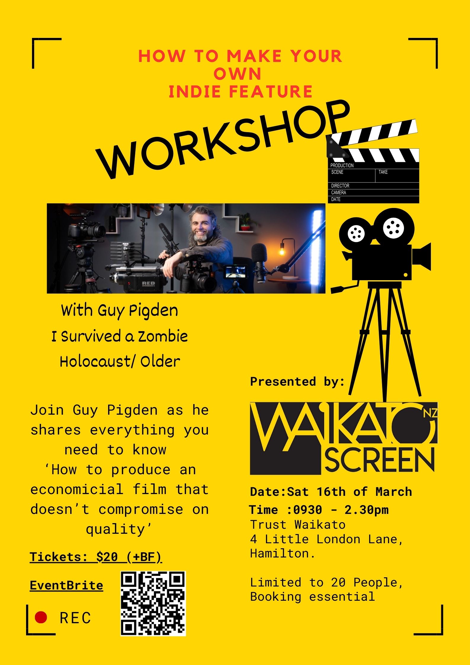 Guy Pigden Indie Film Workshop